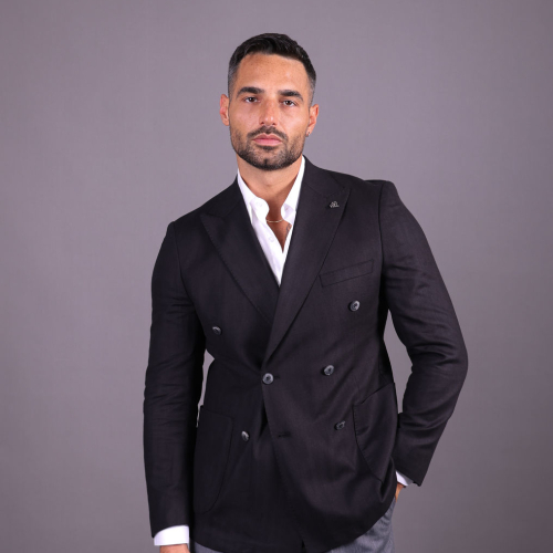 blazer black double breasted 4619